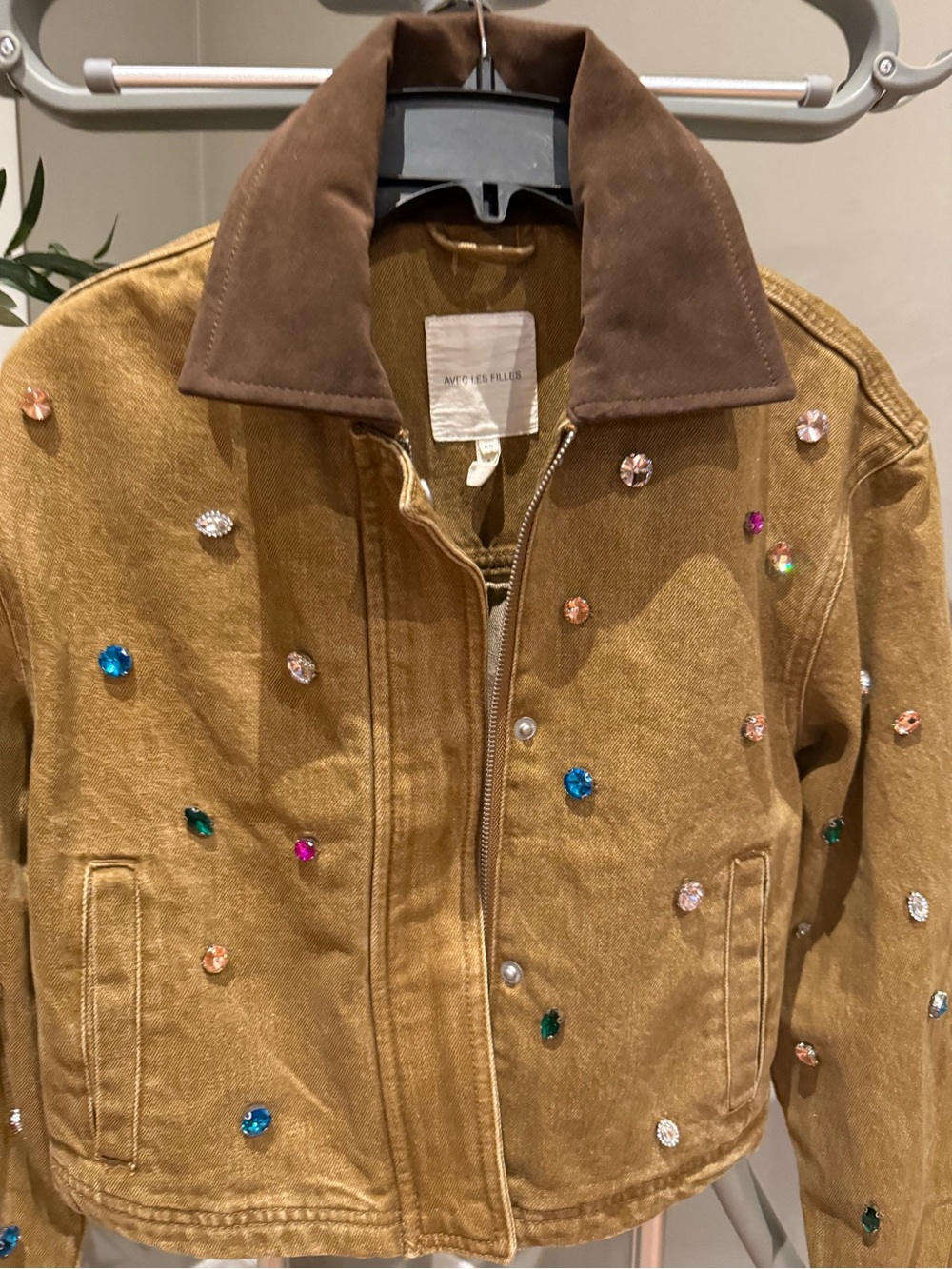 Avec Les Filles Embellished Cropped Barn Jacket - Picture 3 of 9